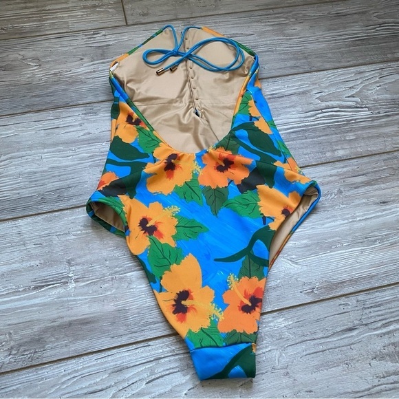 NWOT OCHIE Diana floral multicolored one piece swimsuit 14086 - Picture 4 of 7